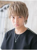 外国人風カラーでモテ髪の束感くせ毛風ミニウルフi与野