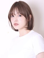 ヨファヘアー 岡本店(YOFA hair)&nbsp;デザインカラーレイヤーカットウェットヘアオリーブベージュ0706