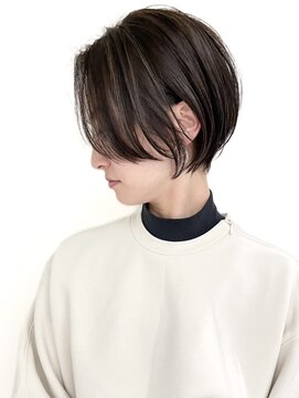 リル バイ ジルブラン(Lil by JIL BLAN) ショートレイヤーカットハイライトデザインカラーウェットヘア