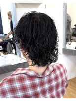 ビカム 名駅(become)&nbsp;【メンズボブパーマ】ロングヘアミディアムスパイラルパーマ