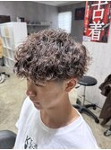 滋賀/南草津/メンズ美容室/波巻きツイストスパイラルパーマ