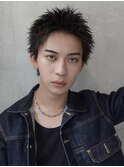スパイキーショート/メンズカット/ブルーブラック/メンズ