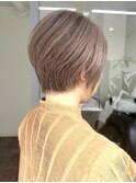 くびれショートボブ40代50代グレイカラー白髪染め白髪ぼかし