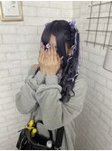 編みあげハーフツイン×量産巻き