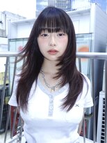 スタニング 渋谷(STUNNING.)&nbsp;レイヤーカット/ロングウルフ/ハッシュカット/暗髪カラー/黒髪