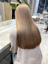 サンク 原宿 表参道(cinq) ブリーチカラーハイトーンカラーミルクティーベージュ韓国原宿