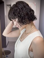 ノラ ギンザ(NORA GINZA)&nbsp;ドライパーマゆるめパーマボブパーマミディアムパーマ銀座暗髪