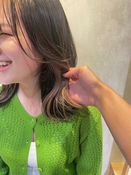 髪質改善/顔周りレイヤーカット/グレージュ[千葉/千葉駅]