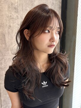 レイヤーカット×チョコレートブラウン　【韓国ヘア】