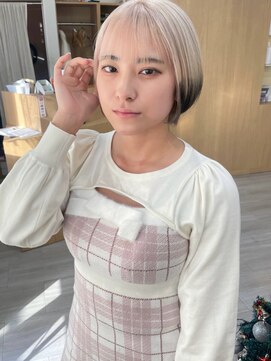 【salonスタイル】ホワイトミルクティーandエンドカラー