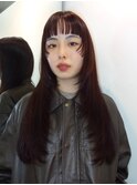 顔まわりレイヤー/赤髪