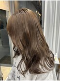 ブリーチなしでヘーゼルベージュ！