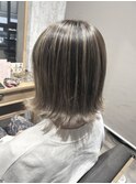 ☆バレイヤージュ×全体ブリーチ