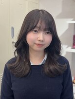 コビーバイジーナ 梅田茶屋町(Coby by Zina) グレージュ ミディアムレイヤーくびれ巻き【Coby by Zina梅田】