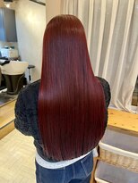 フリックヘアサロン 梅田茶屋町2号店(FLICK HAIR SALON) 髪質改善/ワインレッド/ブリーチなしダブルカラー