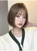 韓国ボブミニボブレイヤーカットタッセルボブタンバルモリ前髪
