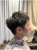 アップバング ツイストパーマ