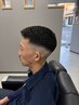 メンズカット+シェービング+4ミリアイロンパーマ