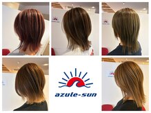 アズールサン 草加西口店(azule-sun)の雰囲気（azule-sun インナーカラー,イヤリングカラー,ハイライト/草加駅）