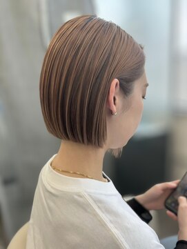 ジ エクト リアン 箕面店(The Ect Lien) 似合わせカット◆切りっぱなしボブ×透明感カラー