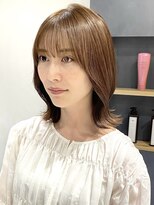ラミエバイメルト 下北沢(lamie by melt)&nbsp;花田ボブレイヤーカットベージュブリーチなしカラー下北沢韓国