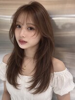 シー バイ ロンド 新宿(Sea by Lond)&nbsp;ワンホンレイヤ ー×ダークブルー[デジタルパーマ/ボブ/韓国]