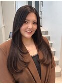 韓国風ロングレイヤーカット/ハグカット/エギョモリ/小顔#祐天寺