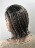 KASUMI 外国人風切りっぱなしボブ×スモーキーベージュ 【FOLK】