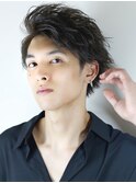 ソフトツイストかき上げアシメリバース