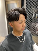 ナチュラルパーマアップバング
