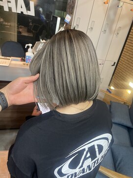 ラフ(LAFF) #黒髪#ボブルフ#ネビージュ#小顔#ワンレン