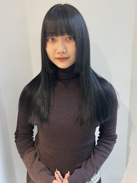 ラミエバイメルト 下北沢(lamie by melt) 村上/前髪カット顔周りレイヤー暗髪地毛風カラー切りっぱなし