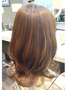 エノモト(ENOMOTO) 韓国風大人レイヤー無造作セミロングマロンベージュ