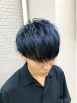 コウ(Kou_19) スーツ短髪ブルーブラック束感ツーブロ黒髪ビジネスモテ髪