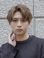 小久保Style☆波巻きハイライト束感ツーブロックマッシュパーマ