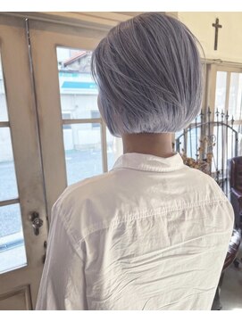 ガレージ(GARAGE) ミニボブ ボブ バイオレットカラー ペールバイオレット 髪質改善