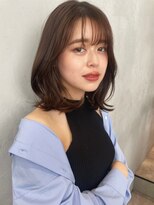 ノイ(noi)&nbsp;顔周りレイヤーカットミルクティーベージュカラー前髪カット