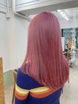 ハニーシブヤ(HONEY shibuya)&nbsp;シルキーピンクロングレイヤーブリーチカラー