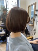 脱白髪染めカラー似合わせボブ