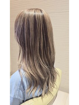 ヘアメイク アリエス 岩切店(HAIR MAKE aries) ミルクティーバレイヤージュ 仙台 岩切 アリエス 20代 30代