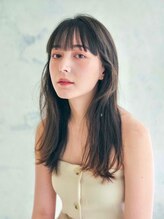 トリコ心斎橋(trico) 透き通るダークグレージュ★ワイドバングナチュラフストレート