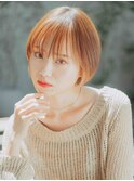 冬色テラコッタショートボブ