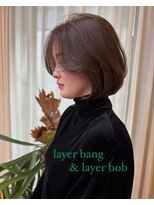 クラフト ヘア デザイン(CRAFT HAIR DESIGN)&nbsp;【CRAFT渡邉】レイヤーバング&レイヤーボブ / くすみブラウン