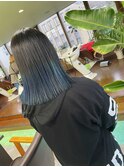 :ツートンカラー　:毛先カラー　:ターコイズカラー