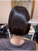 イメチェン外ハネボブ美髪ワイドバングレイヤー髪質改善縮毛矯正