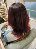 ミディアムレイヤー × ボルドーカラー【千葉優希】