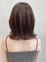 アグノス 青山(Agnos) 縮毛矯正 くびれヘア レイヤーカット アプリコットオレンジ