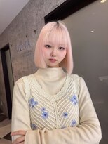 ジェム(GEM)&nbsp;《YURI》ホワイトピンク/ピンク/ハイトーンボブ