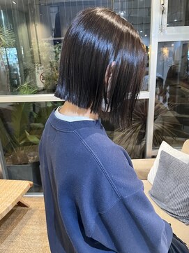 グラムヘアデザイン(g. hair design) 外ハネボブ/切りっぱなしボブ/艶カラー/吉祥寺美容室