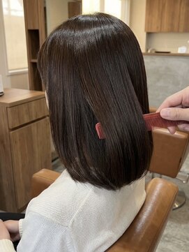 エミュー 大船店(emue) 大船ワンカラーブリーチなしダブルカラーオリーブブラウンカラー